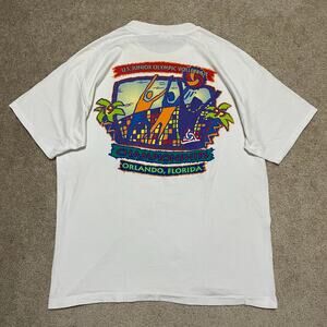 Vintage Champion Volleyball Junior Olympics ‘95 White Tee Large
